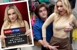 Осмотрел блондиночку воровку  и круто трахнул